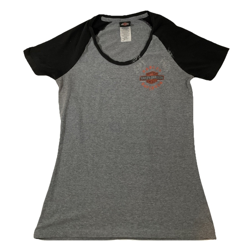 Harley Davidson Shirt Women XSmall Black Motorcycle Oxford Alabama. H70